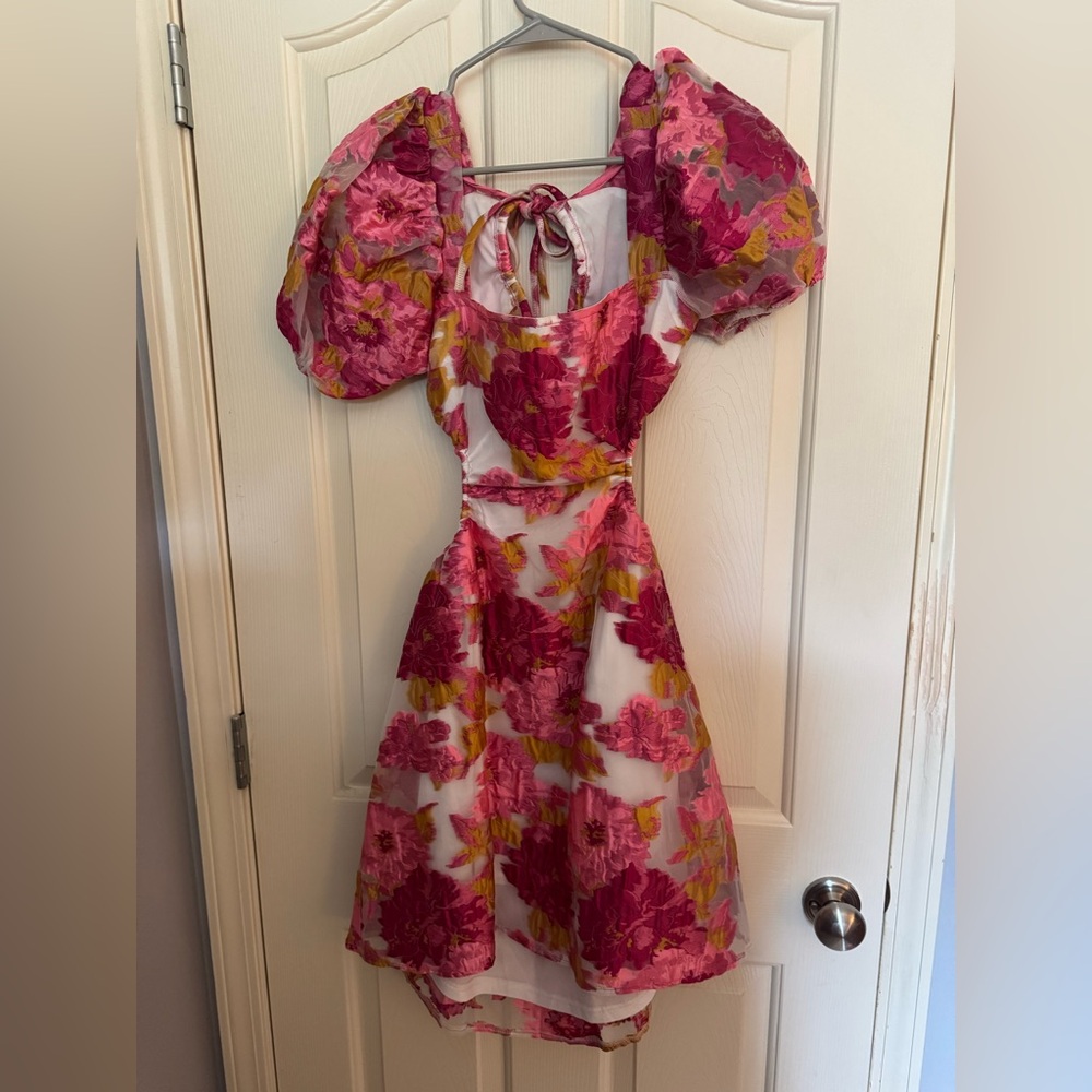 Hello Molly Pink Floral Mini Dress